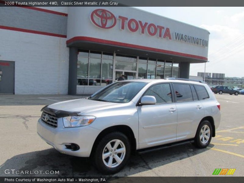 Classic Silver Metallic / Ash Gray 2008 Toyota Highlander 4WD