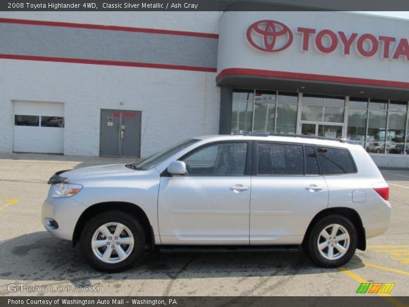 Classic Silver Metallic / Ash Gray 2008 Toyota Highlander 4WD