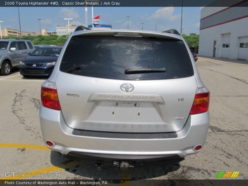 Classic Silver Metallic / Ash Gray 2008 Toyota Highlander 4WD