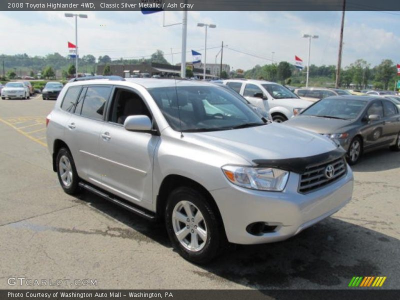 Classic Silver Metallic / Ash Gray 2008 Toyota Highlander 4WD