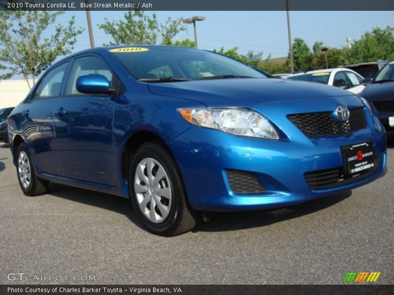 Blue Streak Metallic / Ash 2010 Toyota Corolla LE