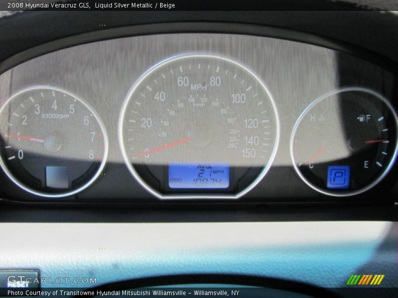 Liquid Silver Metallic / Beige 2008 Hyundai Veracruz GLS