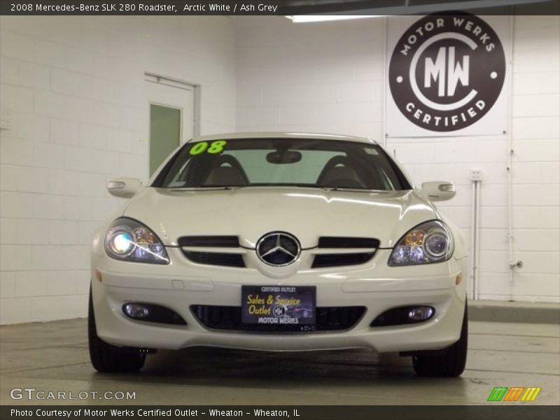 Arctic White / Ash Grey 2008 Mercedes-Benz SLK 280 Roadster