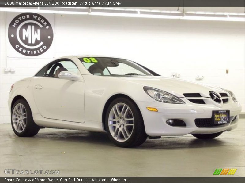 Arctic White / Ash Grey 2008 Mercedes-Benz SLK 280 Roadster