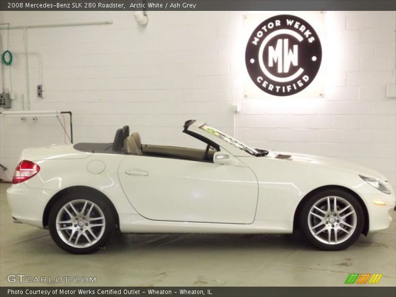 Arctic White / Ash Grey 2008 Mercedes-Benz SLK 280 Roadster