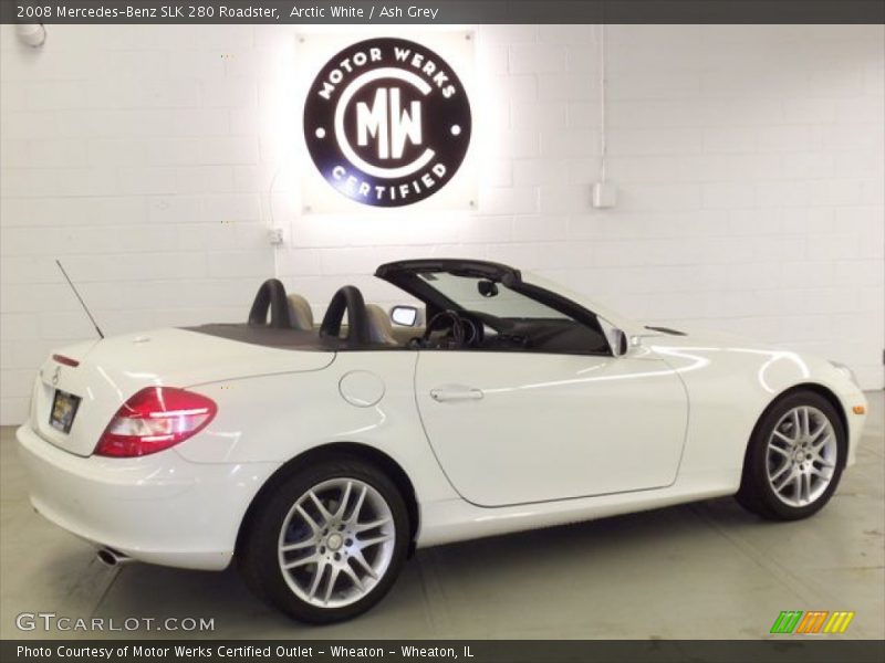 Arctic White / Ash Grey 2008 Mercedes-Benz SLK 280 Roadster