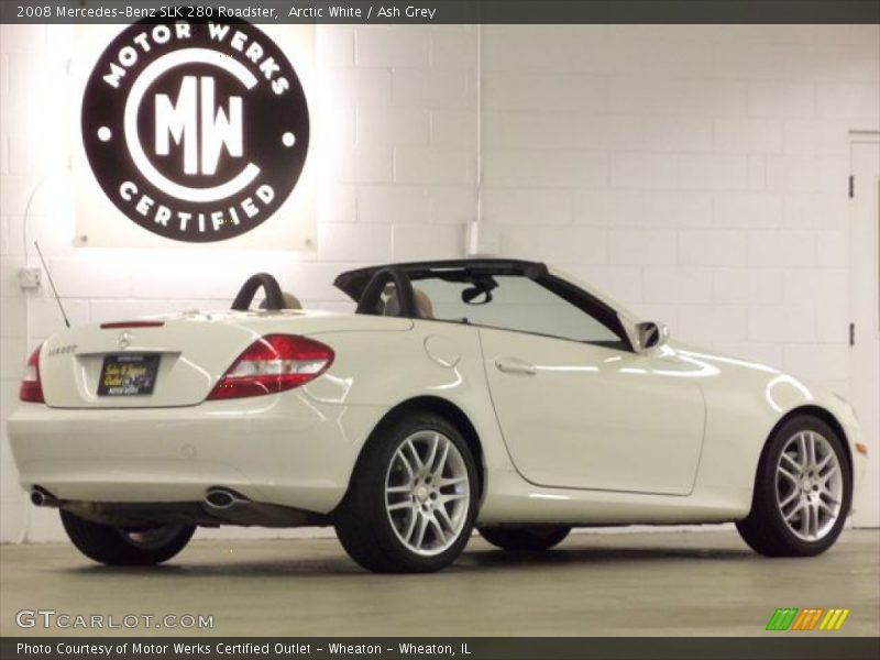 Arctic White / Ash Grey 2008 Mercedes-Benz SLK 280 Roadster