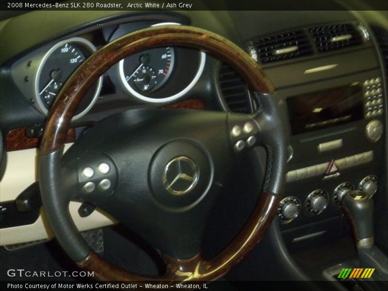 Arctic White / Ash Grey 2008 Mercedes-Benz SLK 280 Roadster