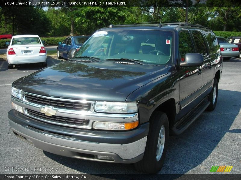 Dark Gray Metallic / Tan/Neutral 2004 Chevrolet Suburban 1500 LT
