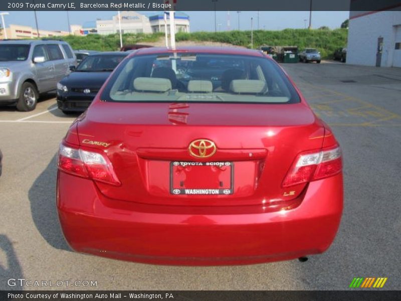 Barcelona Red Metallic / Bisque 2009 Toyota Camry LE