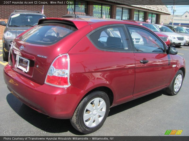 Wine Red / Gray 2007 Hyundai Accent GS Coupe