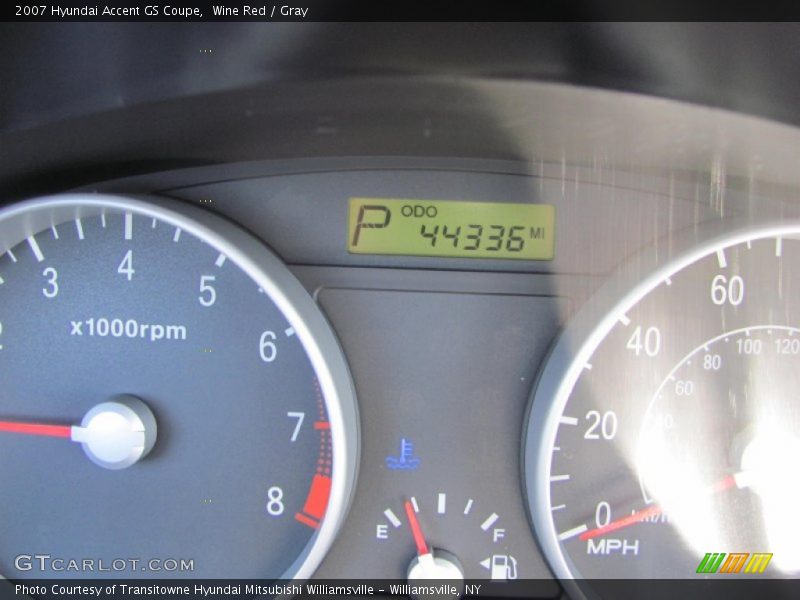Wine Red / Gray 2007 Hyundai Accent GS Coupe
