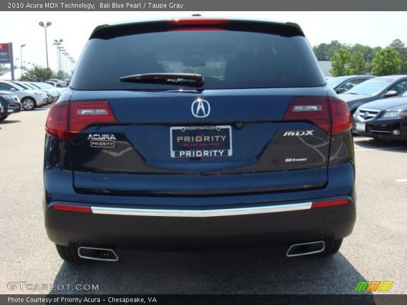 Bali Blue Pearl / Taupe Gray 2010 Acura MDX Technology