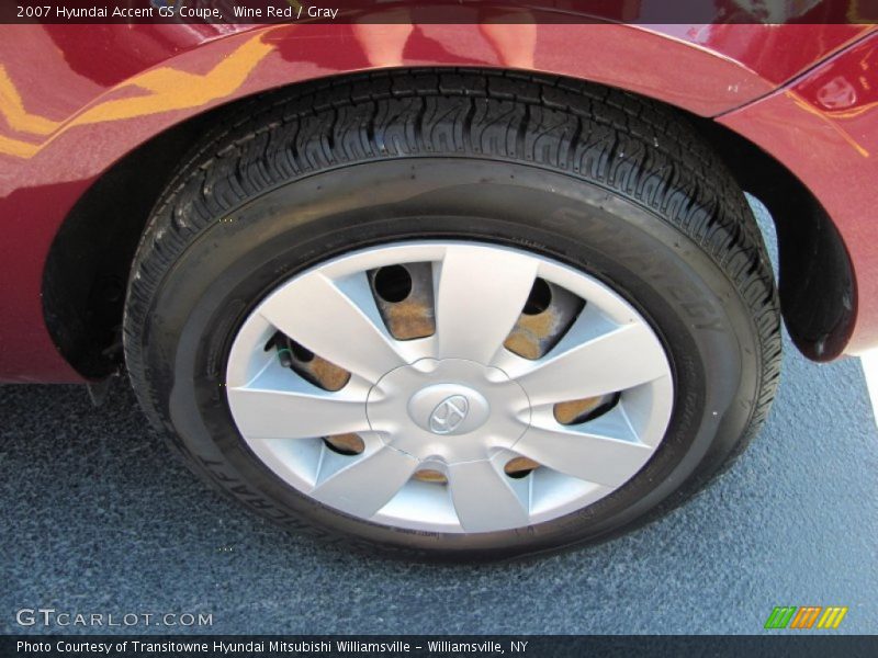 Wine Red / Gray 2007 Hyundai Accent GS Coupe