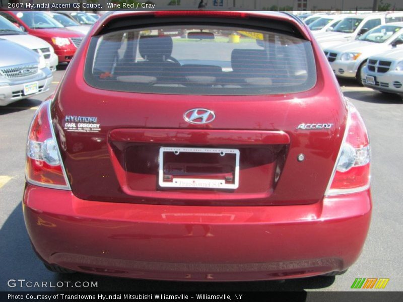 Wine Red / Gray 2007 Hyundai Accent GS Coupe