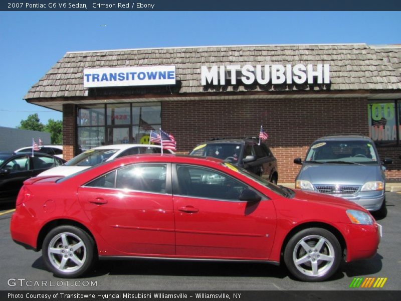 Crimson Red / Ebony 2007 Pontiac G6 V6 Sedan