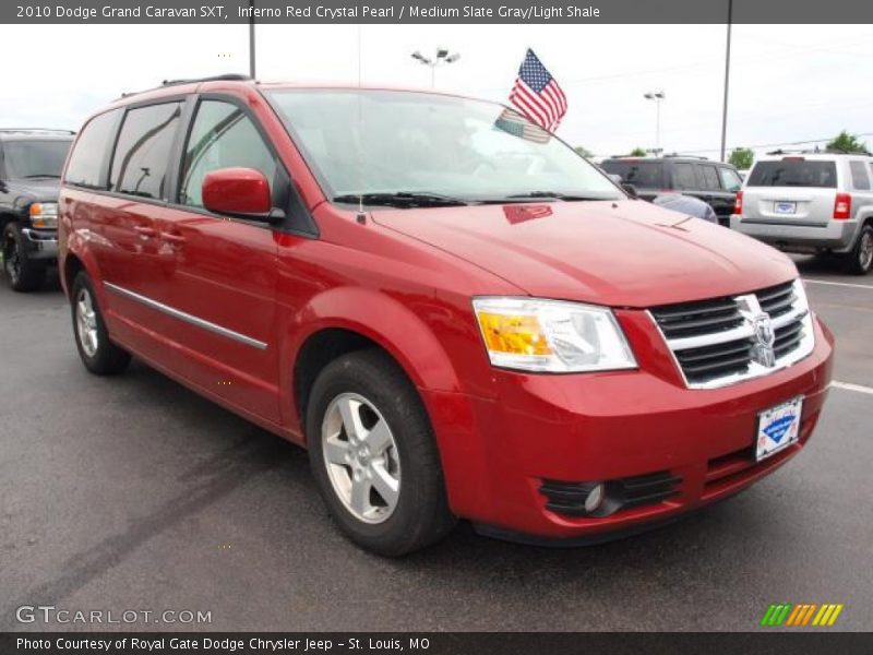 Inferno Red Crystal Pearl / Medium Slate Gray/Light Shale 2010 Dodge Grand Caravan SXT