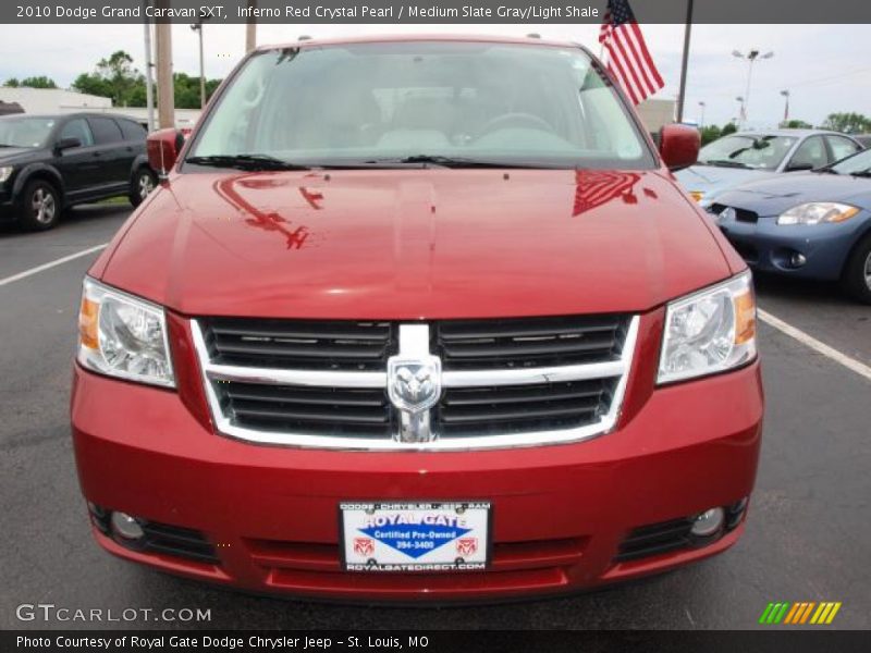Inferno Red Crystal Pearl / Medium Slate Gray/Light Shale 2010 Dodge Grand Caravan SXT