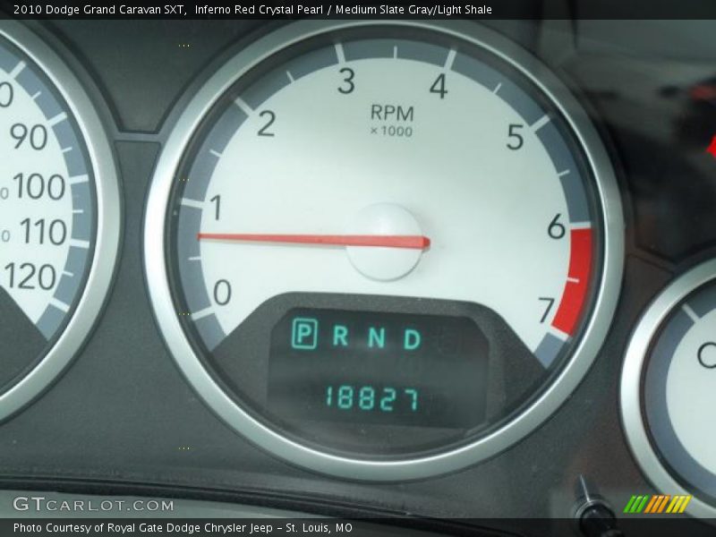 Inferno Red Crystal Pearl / Medium Slate Gray/Light Shale 2010 Dodge Grand Caravan SXT
