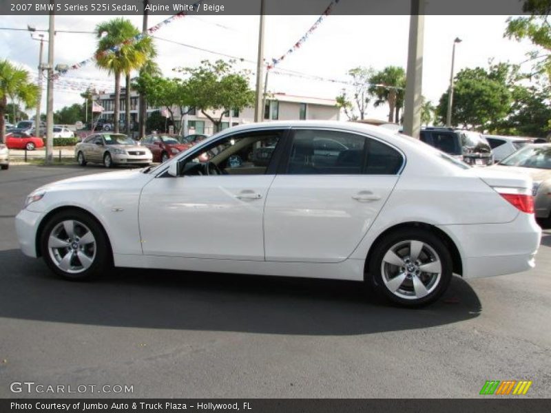 Alpine White / Beige 2007 BMW 5 Series 525i Sedan