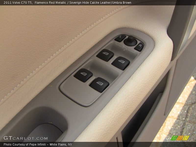 Flamenco Red Metallic / Soverign Hide Calcite Leather/Umbra Brown 2011 Volvo C70 T5