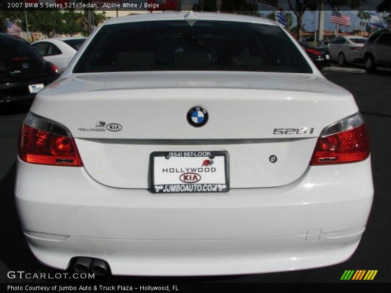 Alpine White / Beige 2007 BMW 5 Series 525i Sedan