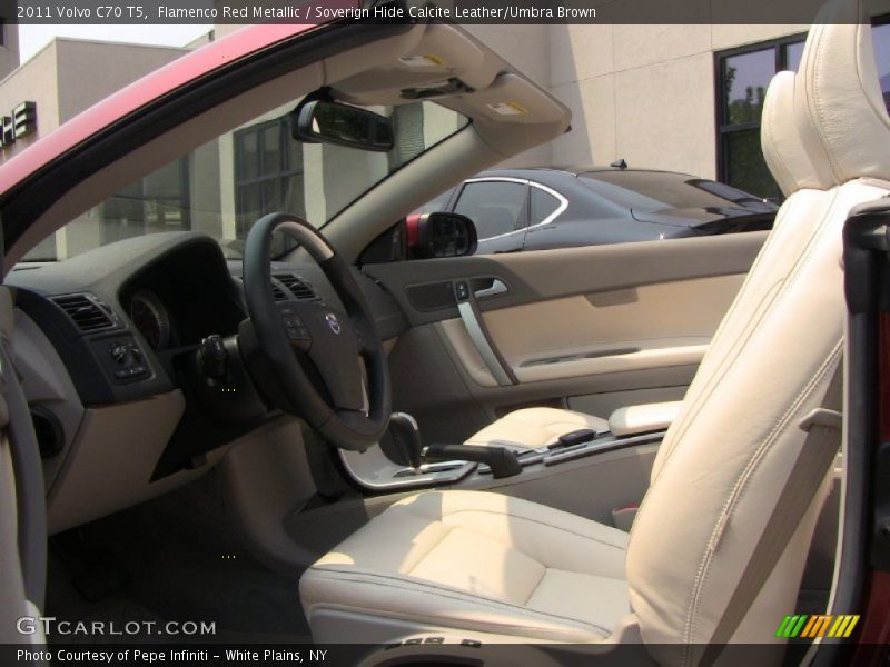 Flamenco Red Metallic / Soverign Hide Calcite Leather/Umbra Brown 2011 Volvo C70 T5