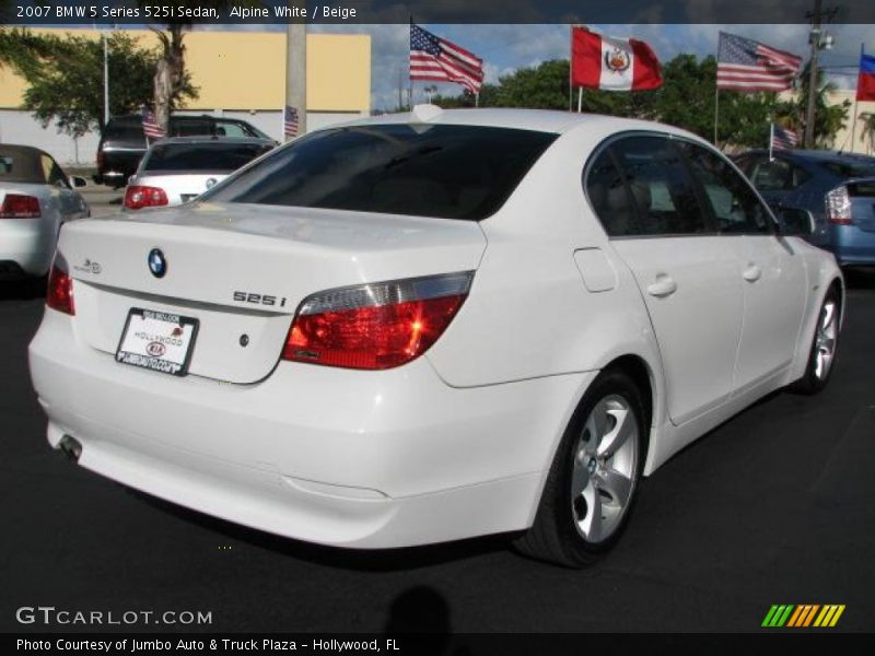 Alpine White / Beige 2007 BMW 5 Series 525i Sedan
