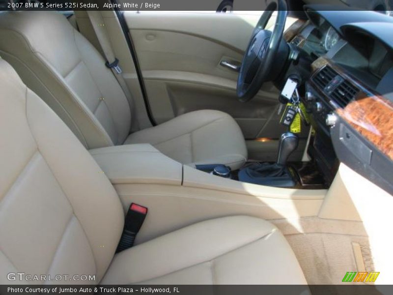Alpine White / Beige 2007 BMW 5 Series 525i Sedan