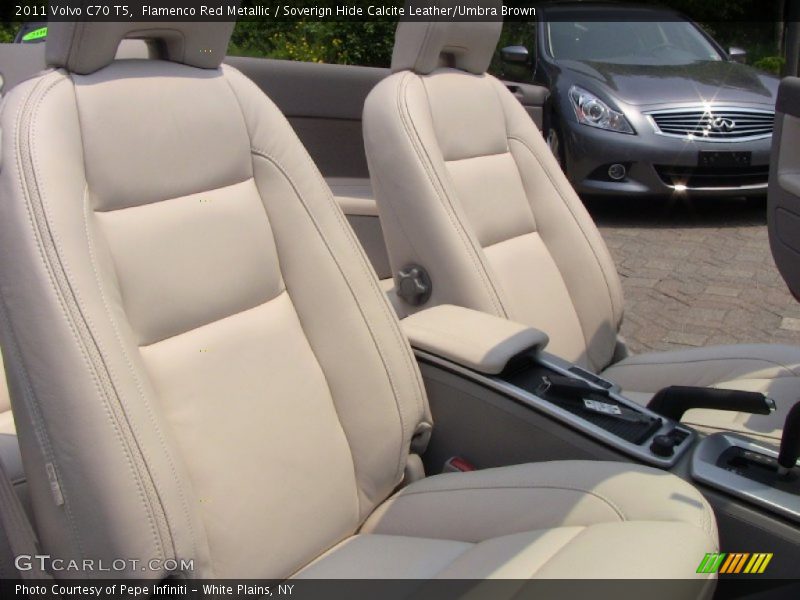 Flamenco Red Metallic / Soverign Hide Calcite Leather/Umbra Brown 2011 Volvo C70 T5