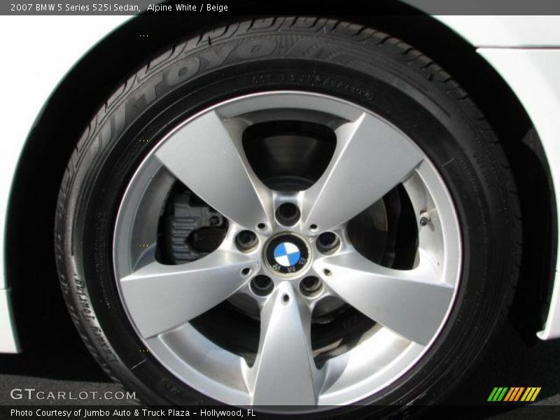 Alpine White / Beige 2007 BMW 5 Series 525i Sedan