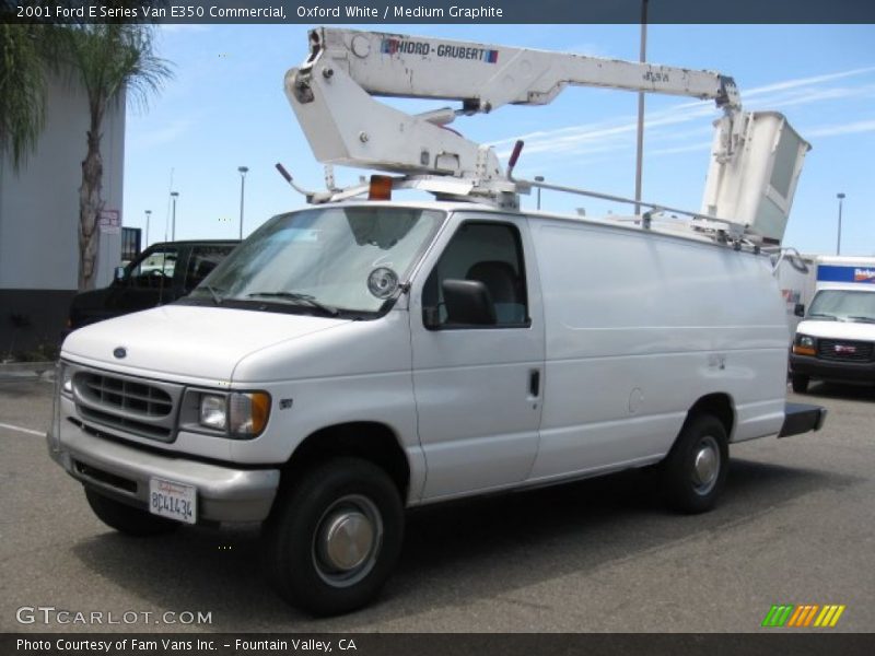 Oxford White / Medium Graphite 2001 Ford E Series Van E350 Commercial