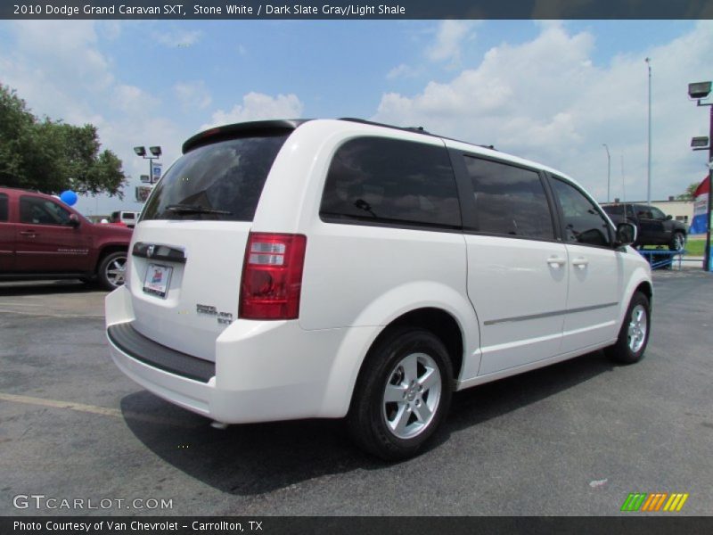 Stone White / Dark Slate Gray/Light Shale 2010 Dodge Grand Caravan SXT