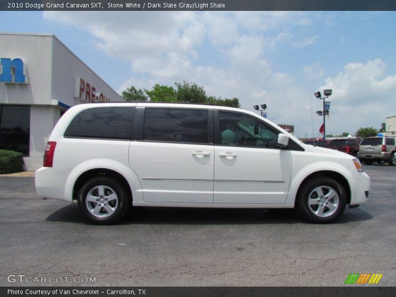 Stone White / Dark Slate Gray/Light Shale 2010 Dodge Grand Caravan SXT