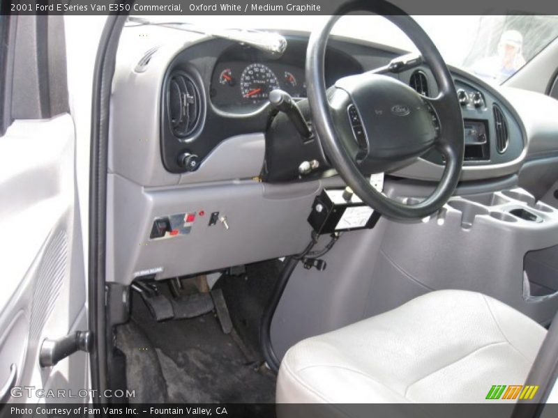 Oxford White / Medium Graphite 2001 Ford E Series Van E350 Commercial