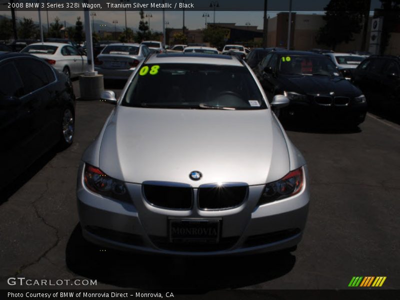 Titanium Silver Metallic / Black 2008 BMW 3 Series 328i Wagon