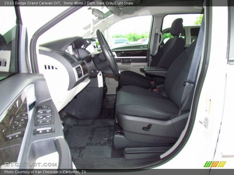 Stone White / Dark Slate Gray/Light Shale 2010 Dodge Grand Caravan SXT