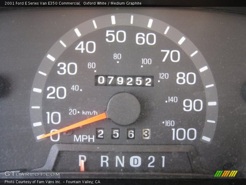 Oxford White / Medium Graphite 2001 Ford E Series Van E350 Commercial