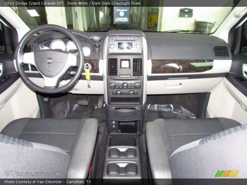 Stone White / Dark Slate Gray/Light Shale 2010 Dodge Grand Caravan SXT