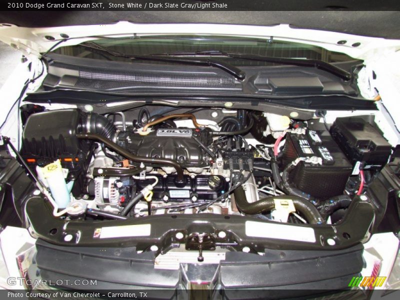 Stone White / Dark Slate Gray/Light Shale 2010 Dodge Grand Caravan SXT