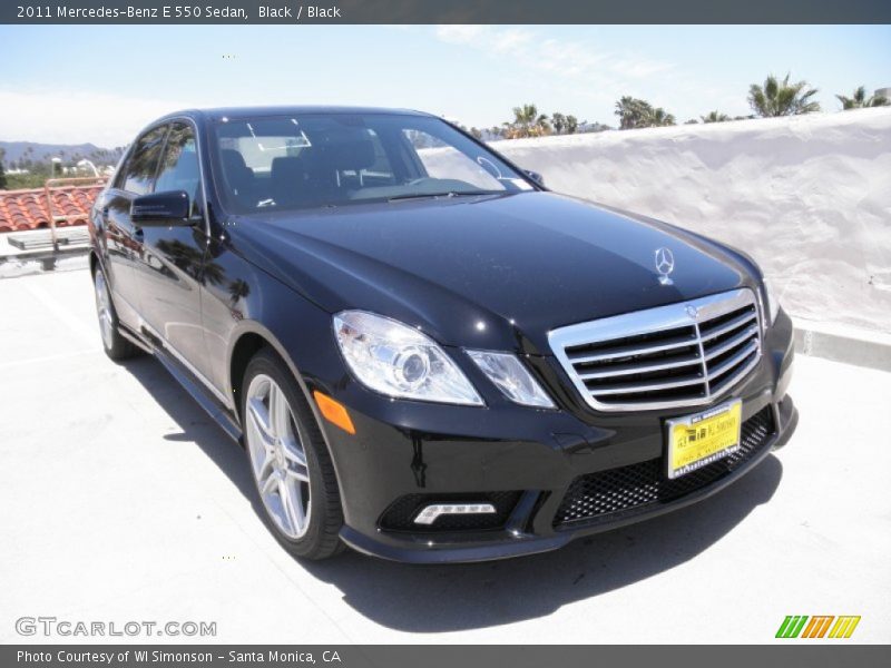 Black / Black 2011 Mercedes-Benz E 550 Sedan