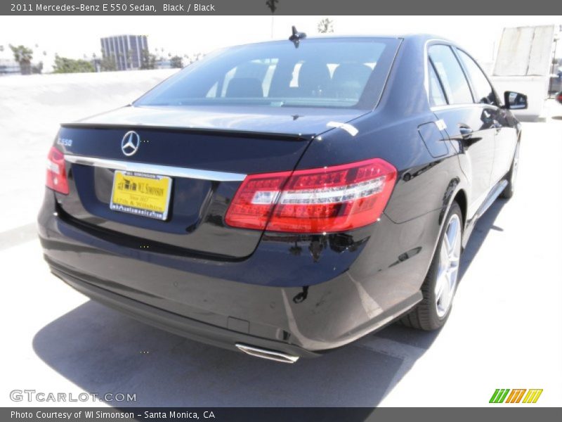 Black / Black 2011 Mercedes-Benz E 550 Sedan