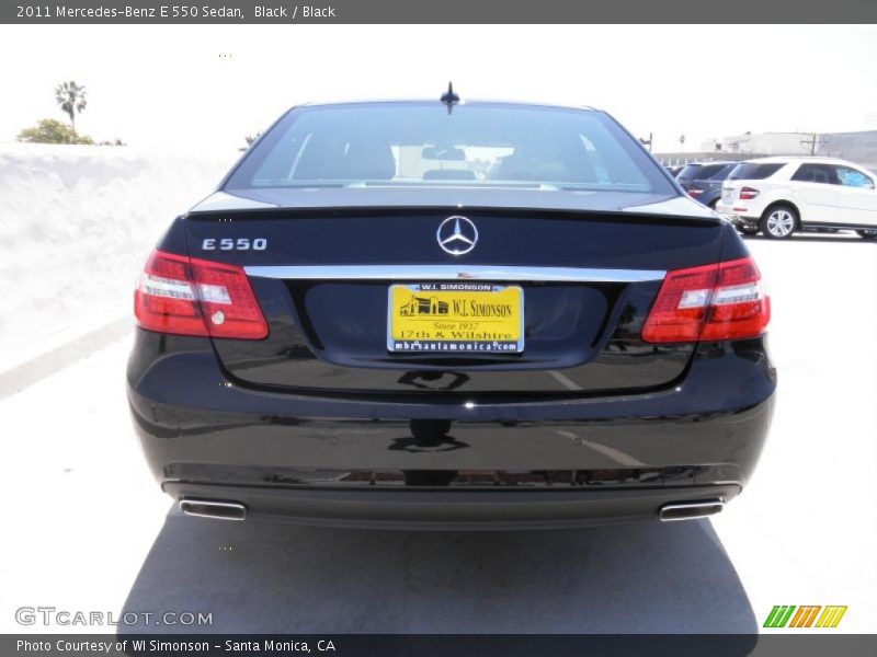 Black / Black 2011 Mercedes-Benz E 550 Sedan