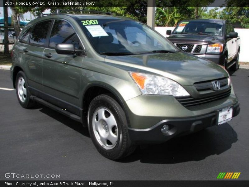 Green Tea Metallic / Ivory 2007 Honda CR-V LX