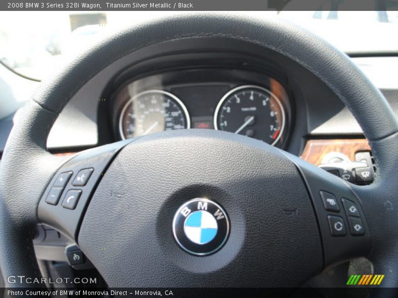 Titanium Silver Metallic / Black 2008 BMW 3 Series 328i Wagon
