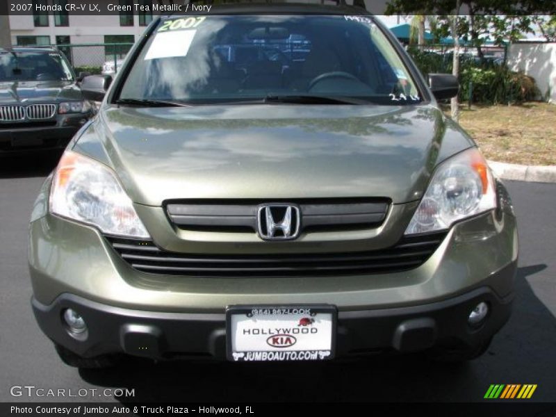 Green Tea Metallic / Ivory 2007 Honda CR-V LX