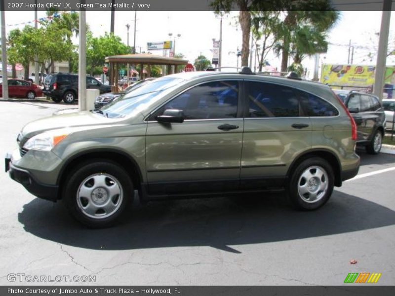 Green Tea Metallic / Ivory 2007 Honda CR-V LX