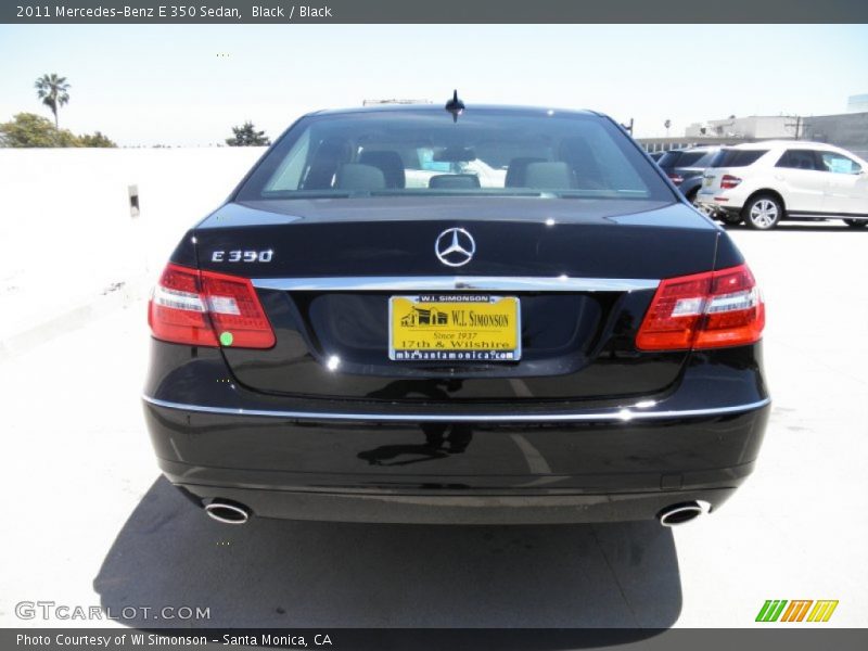 Black / Black 2011 Mercedes-Benz E 350 Sedan