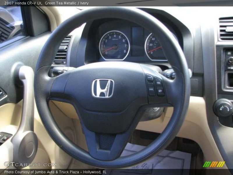 Green Tea Metallic / Ivory 2007 Honda CR-V LX