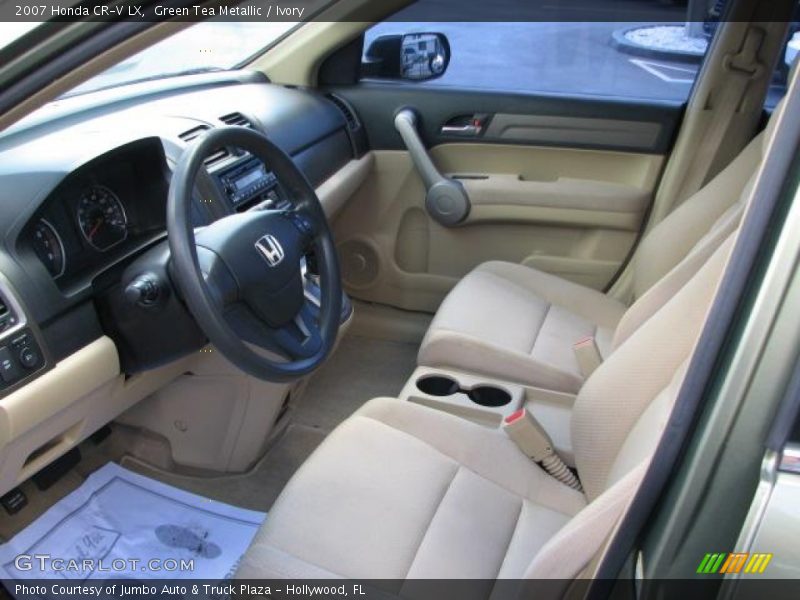 Green Tea Metallic / Ivory 2007 Honda CR-V LX